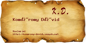 Komáromy Dávid névjegykártya